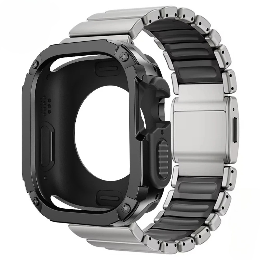 Titanium Sport Watch - チタンストラップ+ソフトケース Apple Watch Ultra 3 49mm用