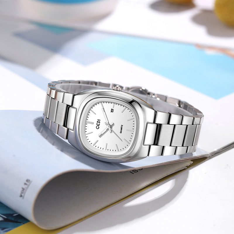 Ladies Luxury Watch - UTHAI CQ361 ファッションレディースウォッチ、ソリッドスチール製防水オーバルクォーツウォッチ、ライトラグジュアリー時計ギフト、女性用腕時計