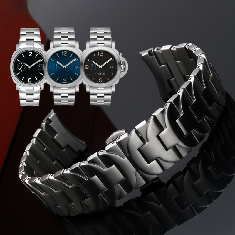Luxury Watch Rubber Strap - ステンレス鋼の屋外時計ストラップ,男性用,ダブルプレスバックル,抗アレルギー,111,382,または24mm, 22mm
