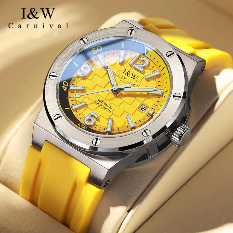 Luxury Watch Rubber Strap - CARNIVAL ハイエンドシリーズ IWブランド 高級サファイア MIYOTAムーブメント 機械式腕時計