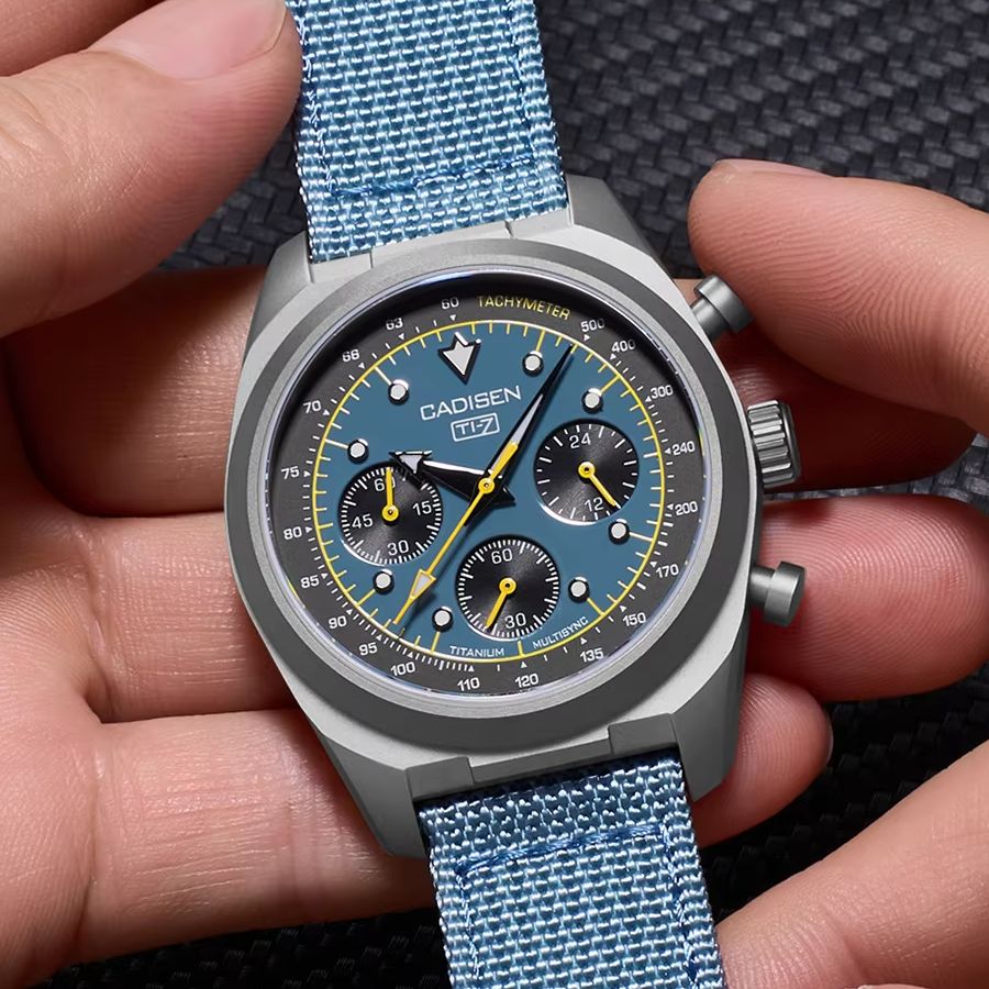Titanium Sport Watch - CADISEN チタン TI-7 マルチシンク ニュームーン メンズ腕時計