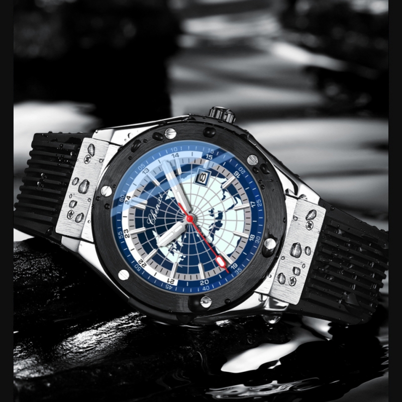 Luxury Watch Brands In World - CHENXI 82442 カジュアルラグジュアリースポーツクォーツ腕時計 メンズブランド 世界地図 日付