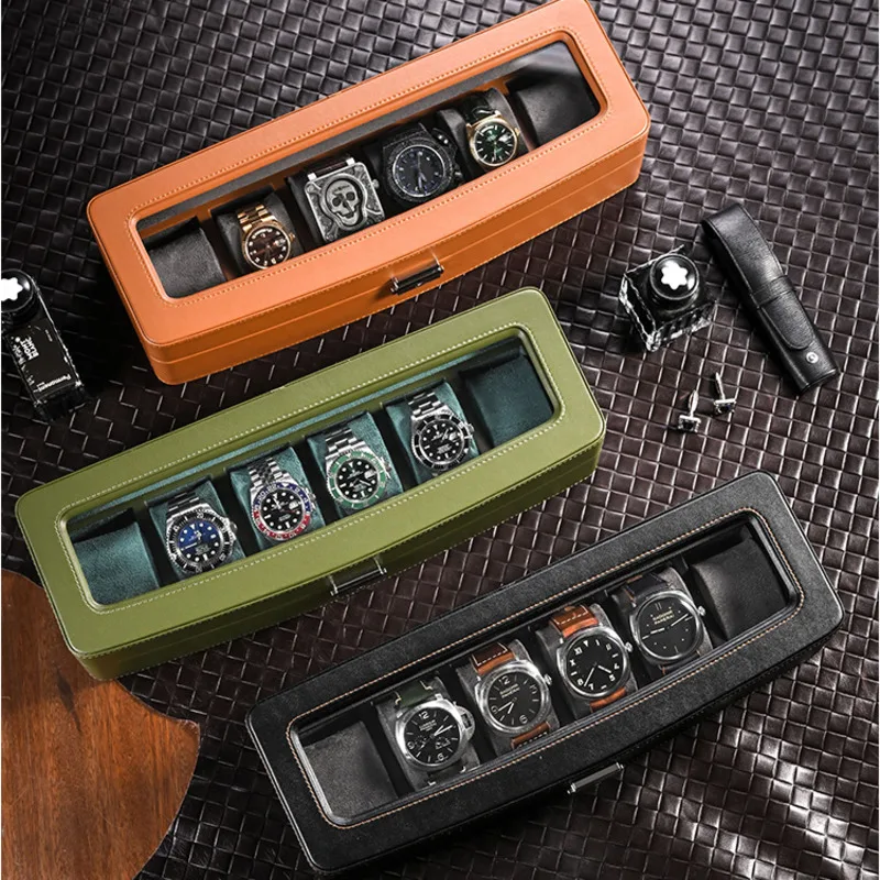 Luxury Watch Collection Box - 高級革製時計オーガナイザーボックス,軽量,ハイエンドジュエリーコレクションケース,機械式時計ディスプレイ,時計収納,ギフト