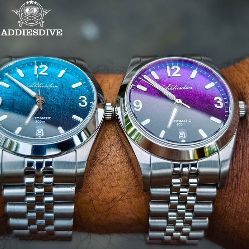Luxury Watch Collection Box - ADDIESDIVE 新しい自動機械式時計 AD2547 トップブランドのサファイアガラス男性腕時計発光 100 メートル防水スポーツ時計