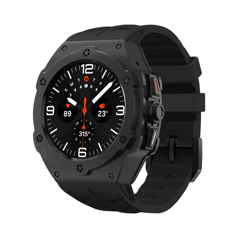 Luxury Watch Rubber Strap - サムスンギャラクシーウォッチ用の高級金属改造キット,カーボンケース,ラバーストラップ,7ウルトラ,47mm