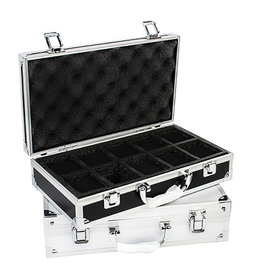 Luxury Watch Collection Box - 高級プレミアム品質の時計ボックス 10/12 グリッドアルミ合金収納ディスプレイケースコレクション時計ボックスギフト包装