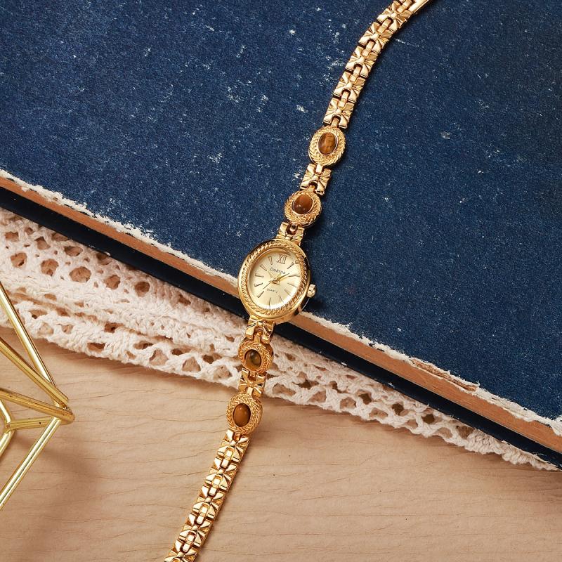 Luxury Watch Group - レトロな富の象徴、タイガーアイストーンチェーンウォッチ、西洋地域の民族の個性的な表現、軽やかな高級感のヴィンテージウォッチ