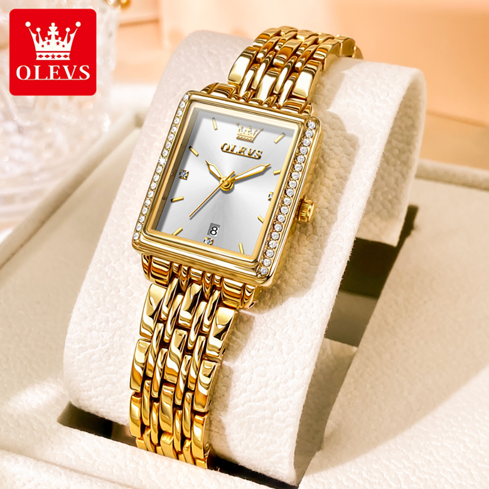 Ladies Luxury Watch - OLEVS 9995 日付時計女性用高級防水夜光時計エレガントなクォーツレディースレディース腕時計 Relojes Para Mujer