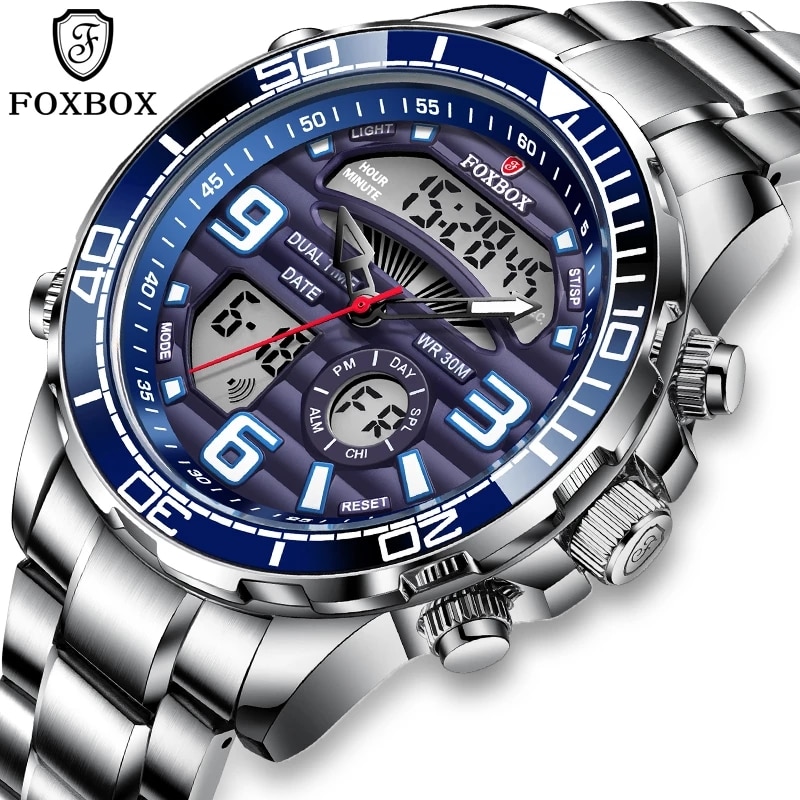 Luxury Watch Collection Box - 2024トップブランド高級デジタルメンズ時計トップ高級スポーツクォーツ腕時計男性用全鋼製防水時計 + ボックス