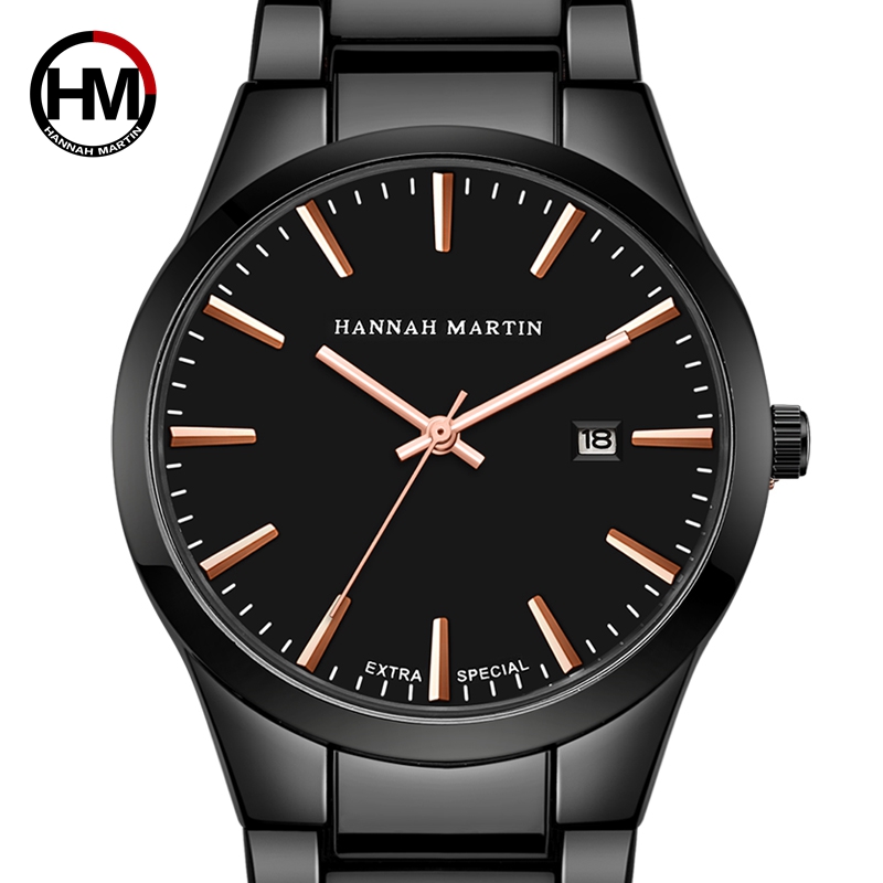 Perpetual Calendar Watch - 男性用ステンレススチール腕時計,ビジネススタイル,カレンダー,クォーツムーブメント,防水,アウトドアスポーツ用,ファッショナブル