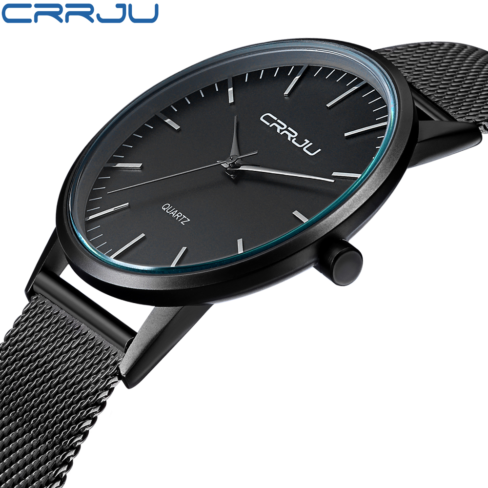Dress Watch Ultra Thin - CRRJU トップ腕時計メンズ高級ブランドカジュアルステンレス鋼スポーツ腕時計日本クォーツユニセックス腕時計男性用ミリタリーウォッチ