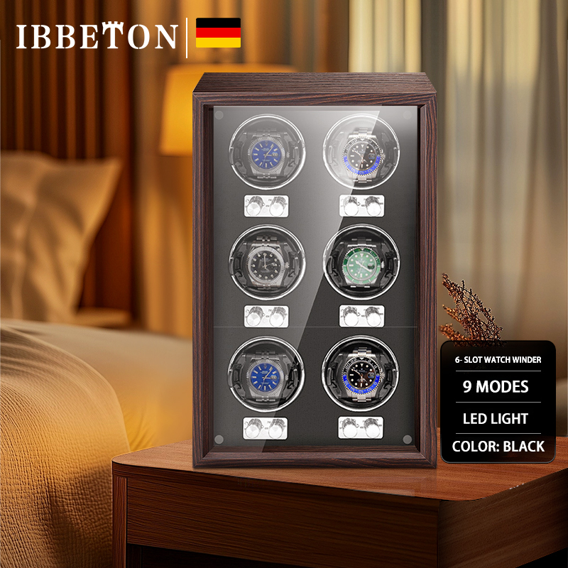Luxury Watch Collection Box - IBBETON 高級ブランド木製ウォッチワインダーハイエンド 6 スロット自動時計ボックスマブチモト時計キャビネット時計収納ボックス