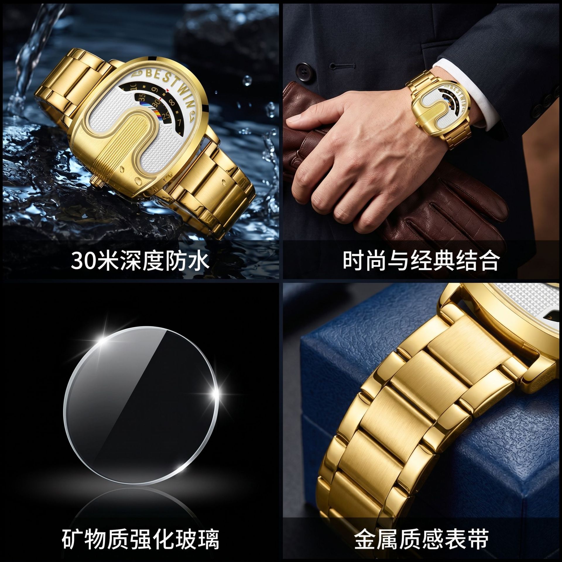 ゴールドトップブランドの高級メンズ腕時計、ユニークなデザイン - Luxury Watch Brands のレビューと価格