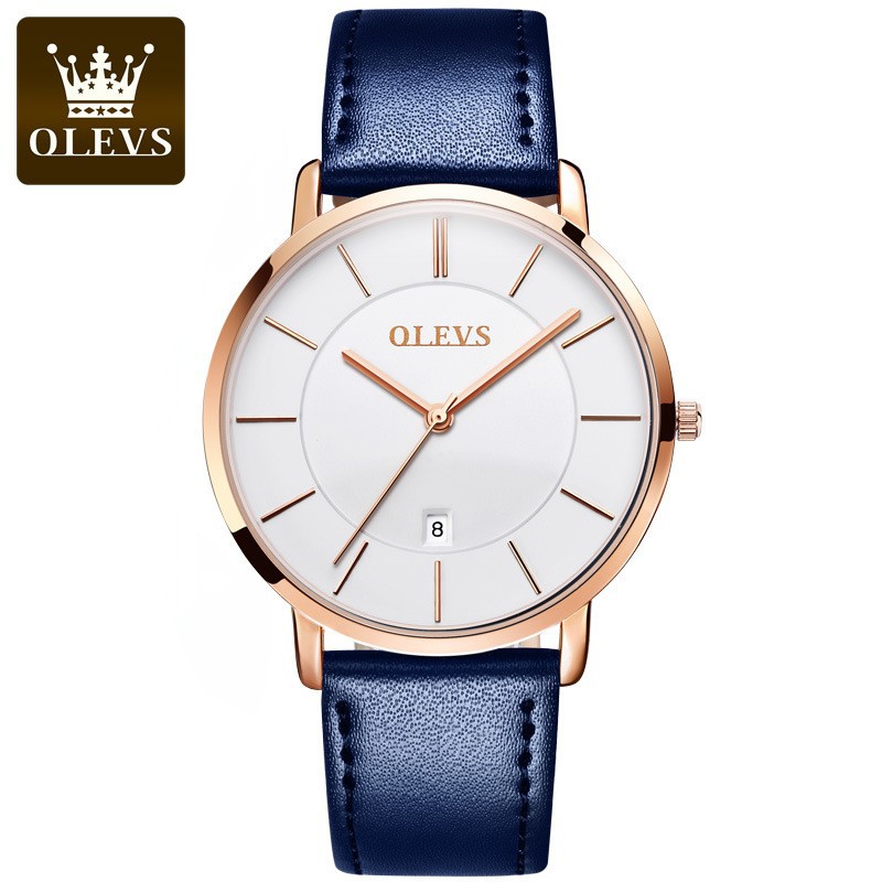Olevs-女性用超薄型腕時計,防水クォーツ時計,革ストラッ - Luxury Watch Leather Strap のレビューと価格