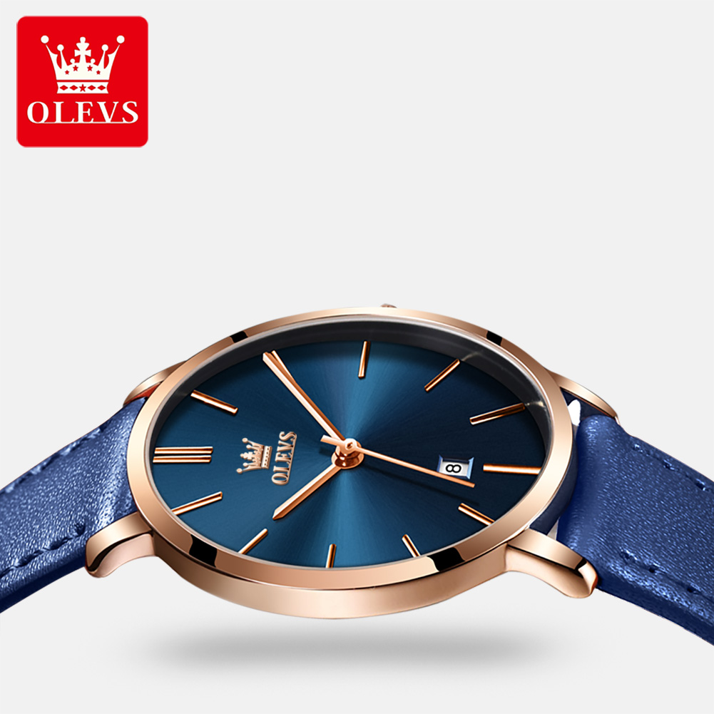Olevs-女性用超薄型腕時計,防水クォーツ時計,革ストラッ - Luxury Watch Leather Strap のレビューと価格