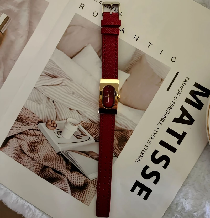 高級レディースブランドの女性の腕時計ファッション長方形ダイヤ - Luxury Watch Leather Strap のレビューと価格