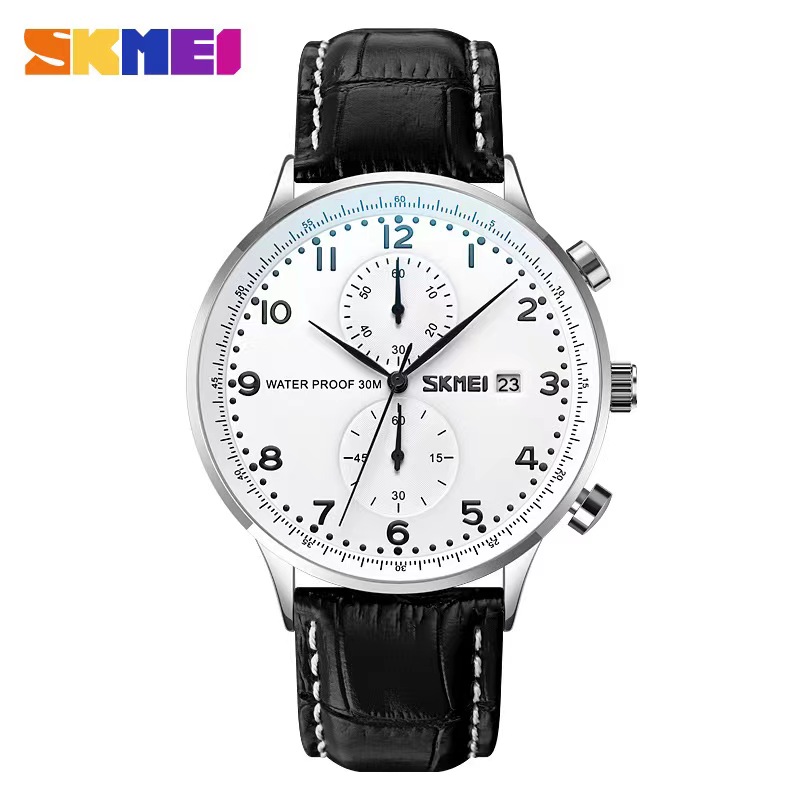 SKMEI 9301 メンズトップブランドの高級本革ストラッ - Open Heart Watch のレビューと価格