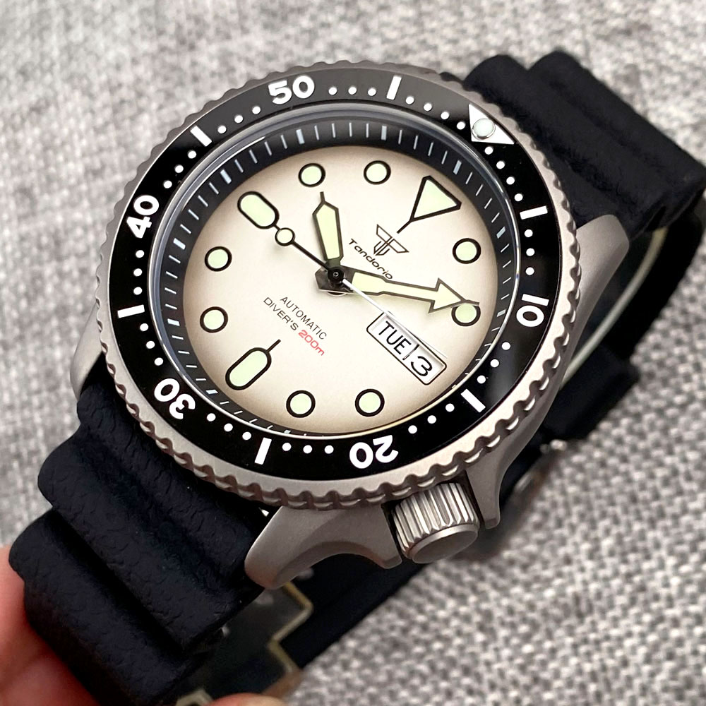 タンドリオ 41mm NH36 チタン ブラックダイヤル 自 - Titanium Sport Watch のレビューと価格