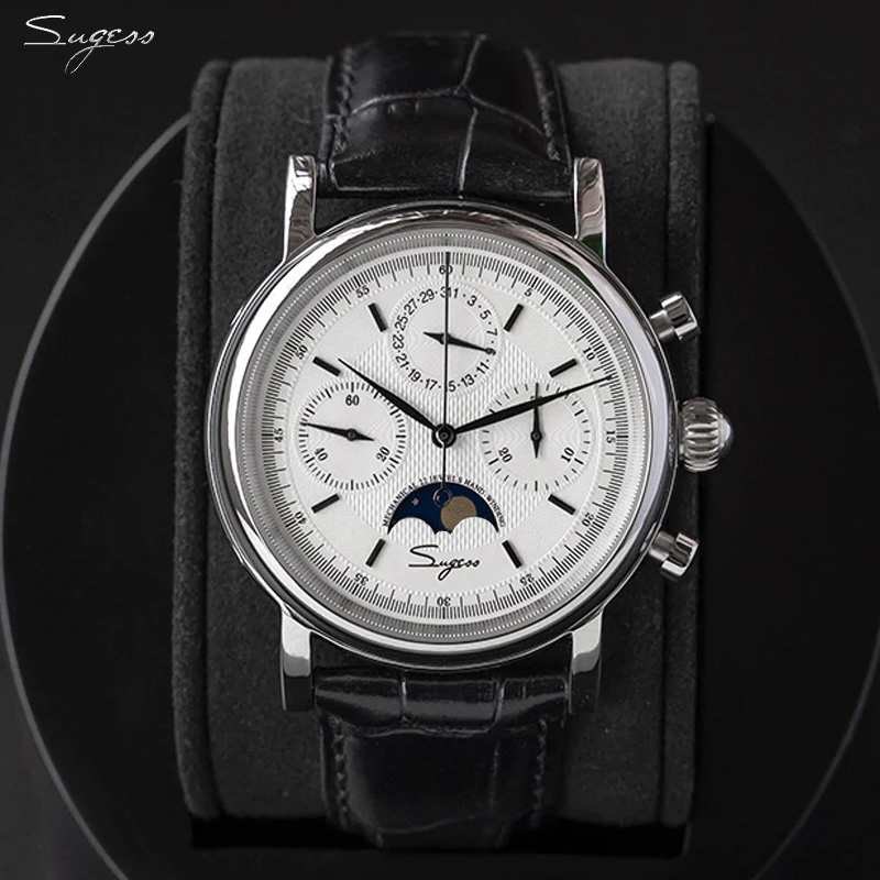 Sugess メンズ腕時計オリジナルムーブメント ST190 - Moonphase Complication Watch のレビューと価格