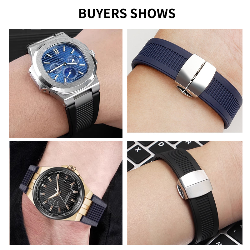 高級シリコン時計ストラップ パテック フィリップ ノーチラス - Luxury Watch Patek Philippe のレビューと価格