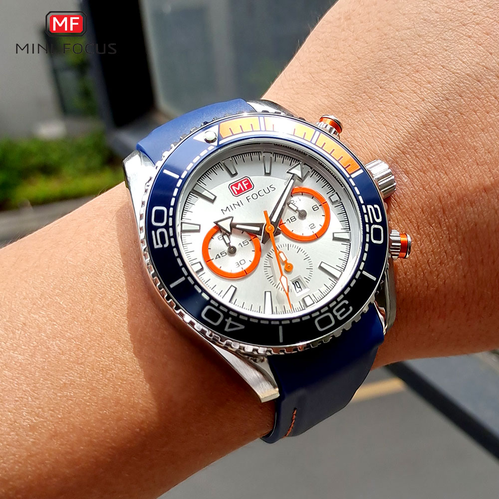 ミニフォーカス時計男性ファッションスポーツ腕時計自動日付24 - Open Heart Watch のレビューと価格
