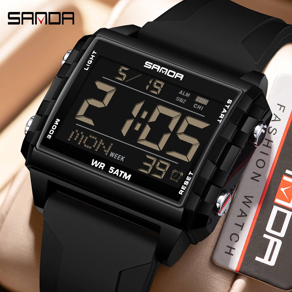 SANDA ブランドファッション LED 腕時計メンズレディ - Luxury Watch Brands In World のレビューと価格