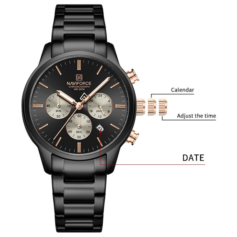 NAVIFORCE メンズクォーツクロノグラフウォッチ 防水 - Luxury Watch Design のレビューと価格