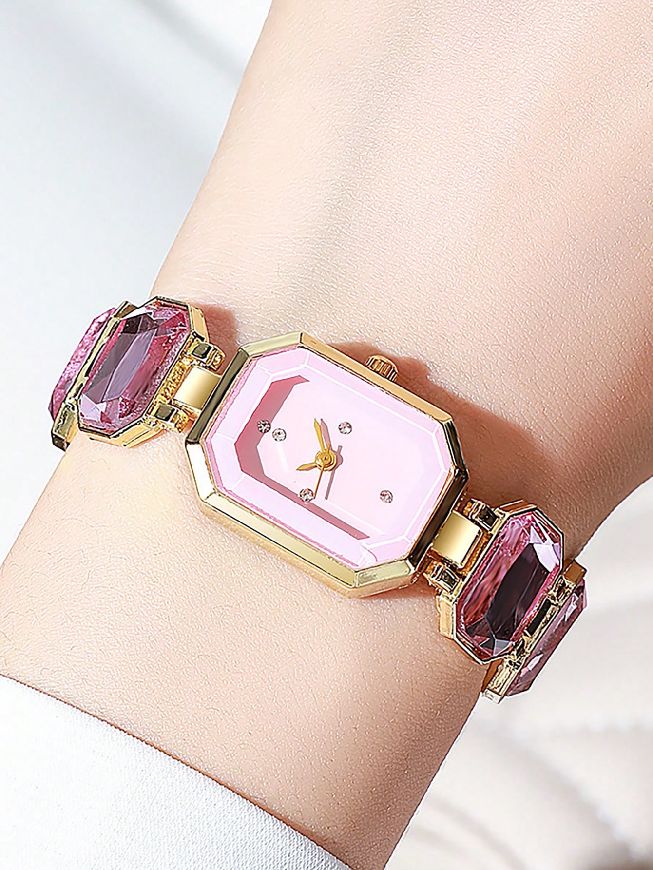 女性スクエア腕時計高級ステンレス鋼ウォーターダイヤモンドクォ - Ladies Luxury Watch のレビューと価格