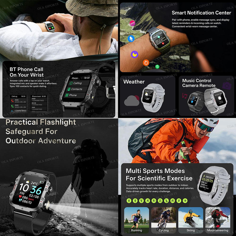 新型LEDメンズスマートウォッチ Bluetooth通話機能 - Titanium Sport Watch のレビューと価格