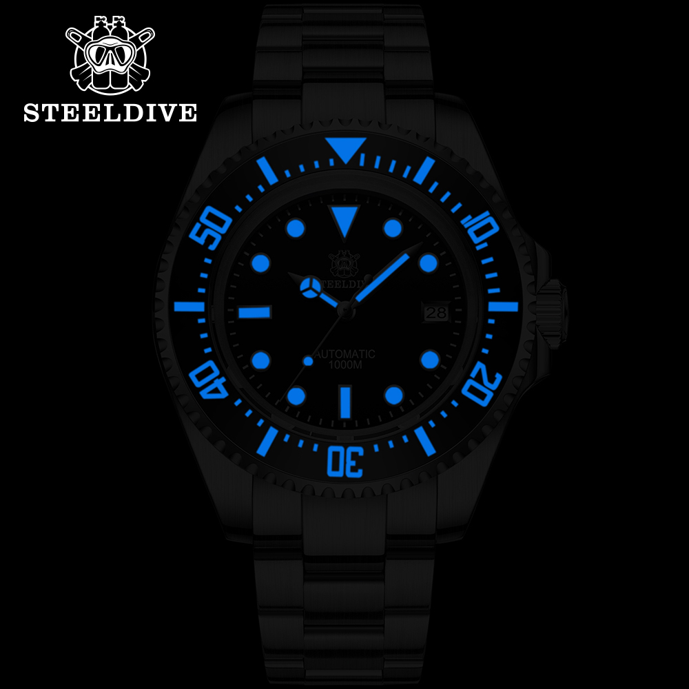 Steeldive-男性用自動ダイブウォッチ,ステンレス鋼, - Titanium Sport Watch のレビューと価格