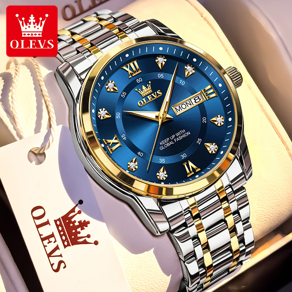 OLEVS ブランドファッションメンズ腕時計ステンレス鋼防水 - Luxury Watch Brands のレビューと価格