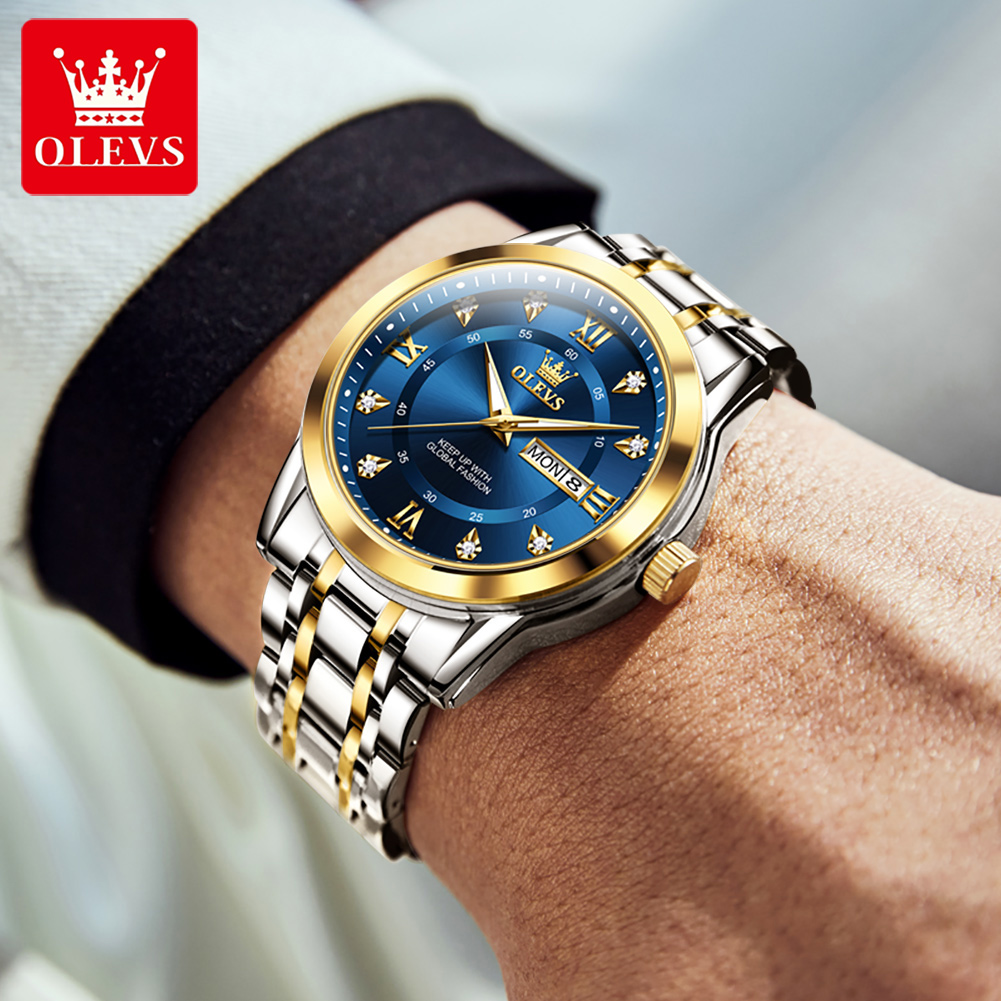 OLEVS ブランドファッションメンズ腕時計ステンレス鋼防水 - Luxury Watch Brands のレビューと価格