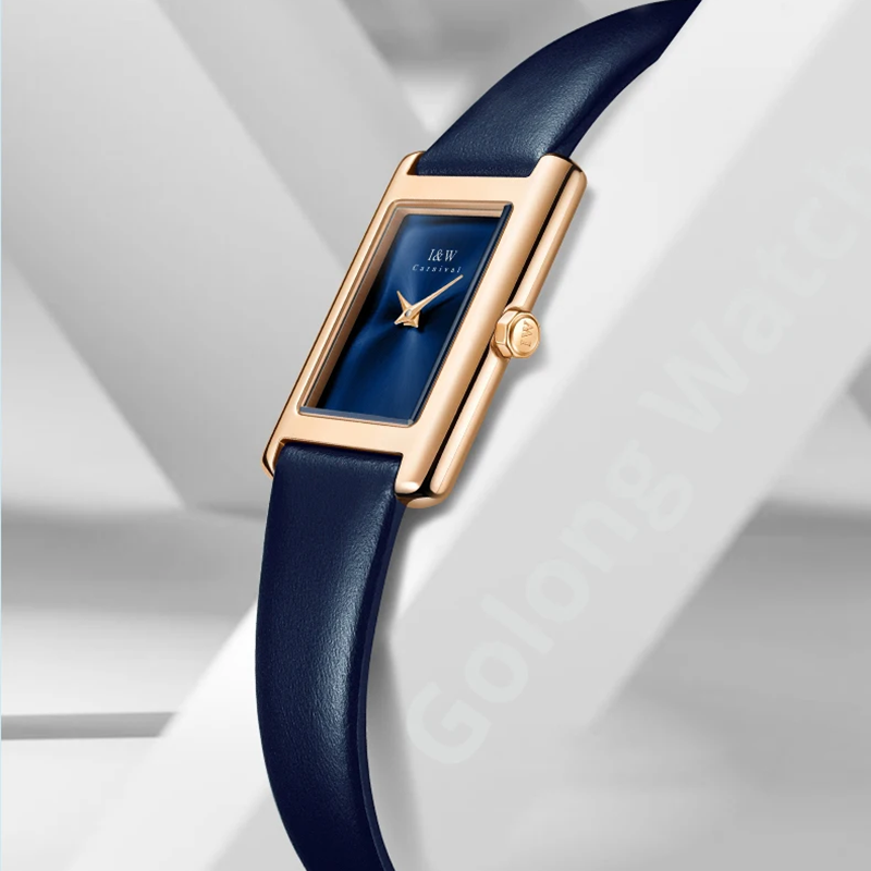 I&W カーニバル超薄型クォーツ時計女性の高級スイス時計レデ - Luxury Watch Leather Strap のレビューと価格