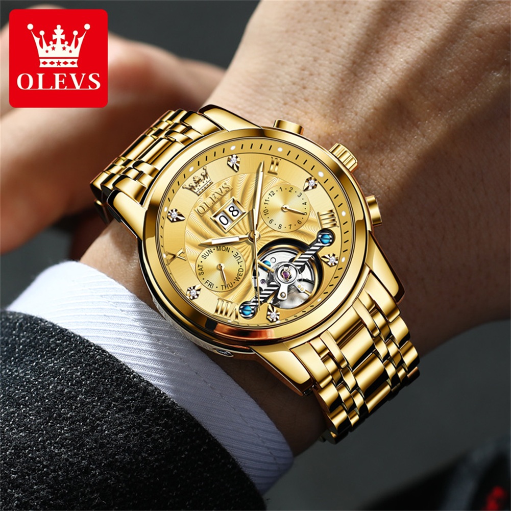 OLEVS 9910 ブランドオリジナルの本格的な男性用高級 - Luxury Watch Collection Box のレビューと価格