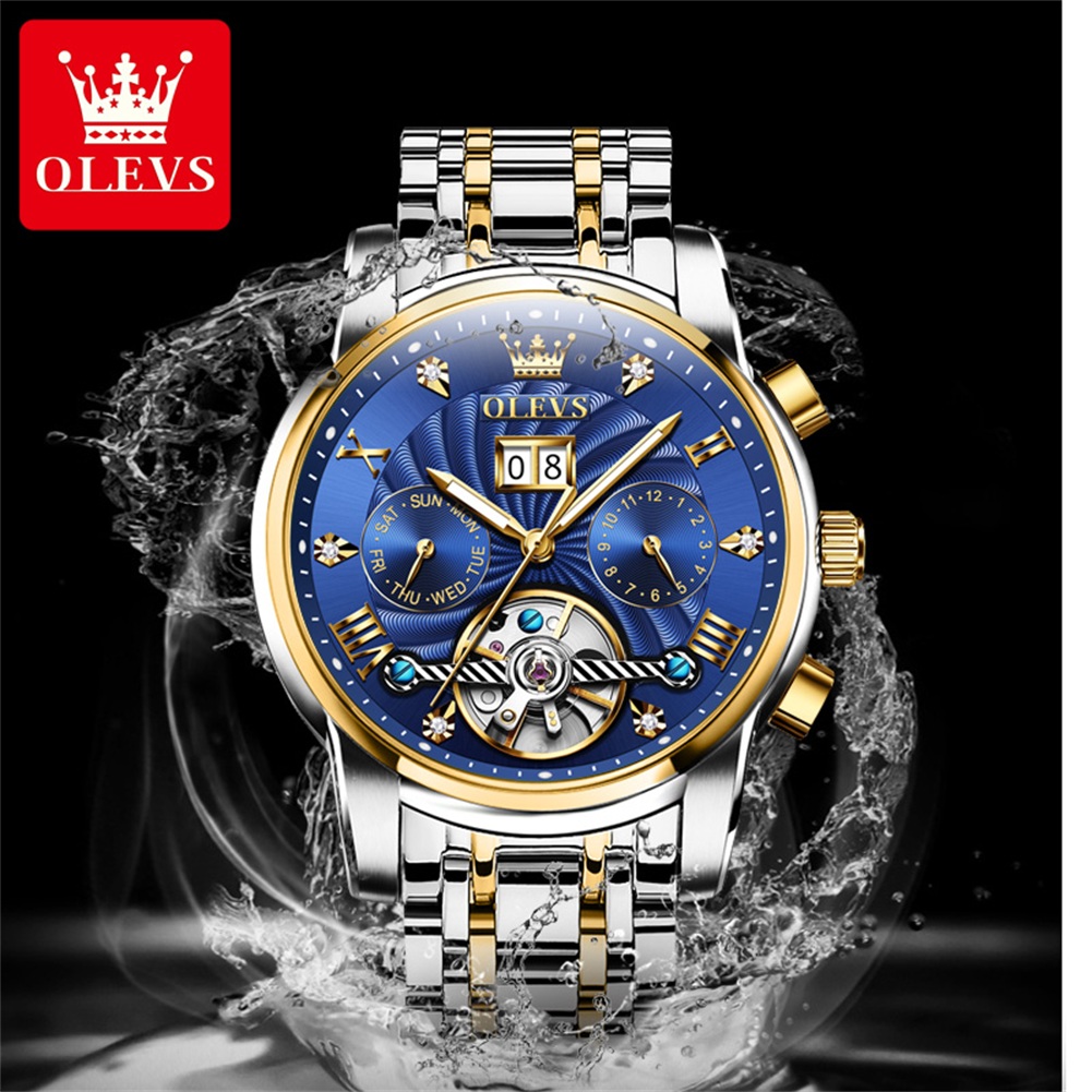 OLEVS 9910 ブランドオリジナルの本格的な男性用高級 - Luxury Watch Collection Box のレビューと価格