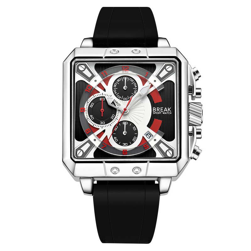 メンズクォーツ時計,高級ブランド,クロノグラフ,シリコンラバ - Luxury Watch Rubber Strap のレビューと価格