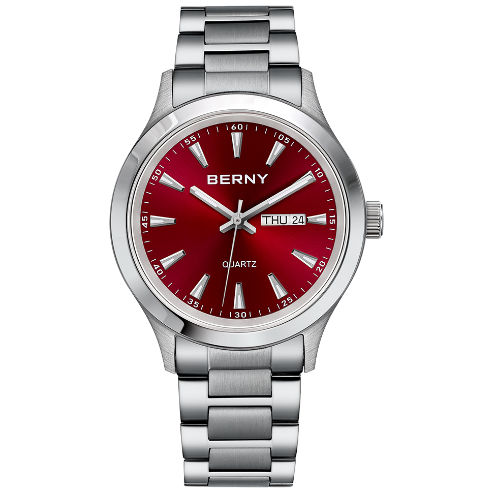 Berny-男性用超薄型クォーツ時計、ファッションテクスチャ - Dress Watch Ultra Thin のレビューと価格