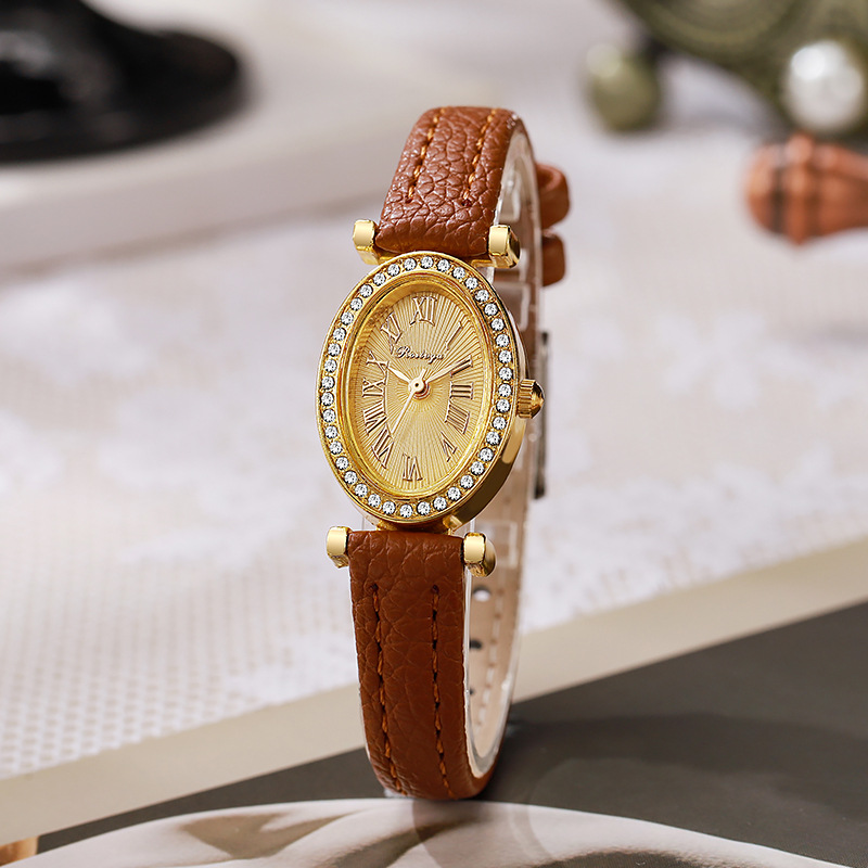 ラグジュアリーウォッチ レディース ファッション オーバルダ - Luxury Watch Leather Strap のレビューと価格
