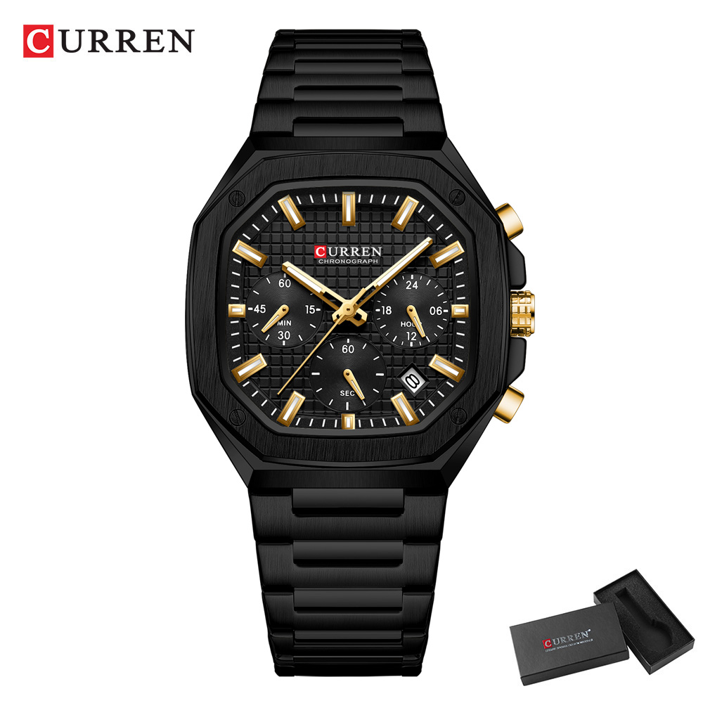 CURREN 高級スクエアクロノ腕時計男性用クラシックデザイ - Luxury Watch Design のレビューと価格