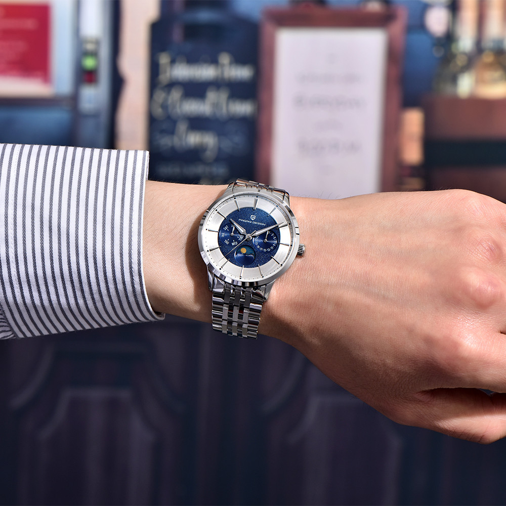 2025年 パガーニデザイン 新メンズムーンフェイズ ビジネ - Moonphase Complication Watch のレビューと価格