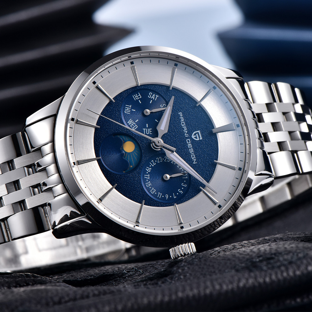 2025年 パガーニデザイン 新メンズムーンフェイズ ビジネ - Moonphase Complication Watch のレビューと価格