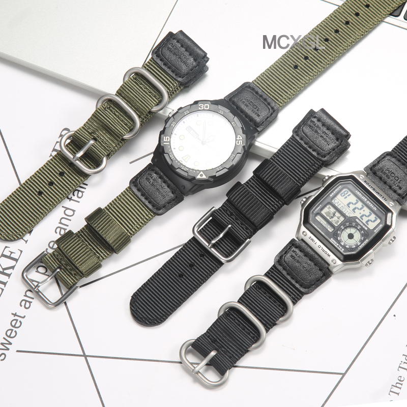18 ミリメートルナイロン時計ストラップカシオ W800H  - Luxury Watch Casio のレビューと価格