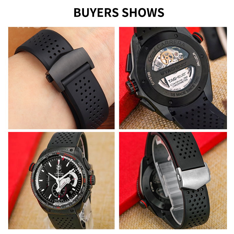 タグ・ホイヤー カレラ 22 24 ミリメートル黒シリコン時 - Tag Heuer Is Luxury Watch のレビューと価格