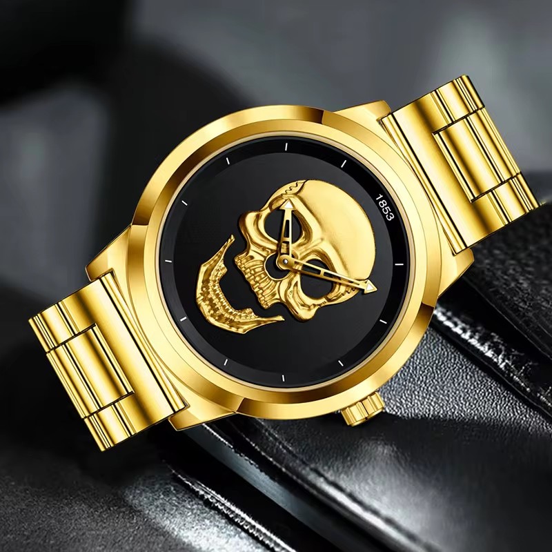 Lige-男性用クォーツ腕時計,スケルトン,クリエイティブ, - Luxury Watch Collection Box のレビューと価格